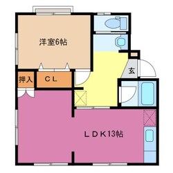 宮川駅 徒歩5分 1階の物件間取画像